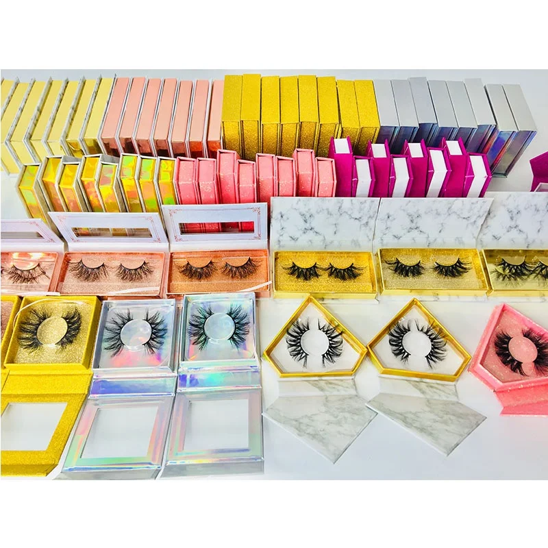 Qing Dao Wholesale High Quality False Eyelashes Artificial Mink Lashes Wholesale With Private Label Eyelash Make Up