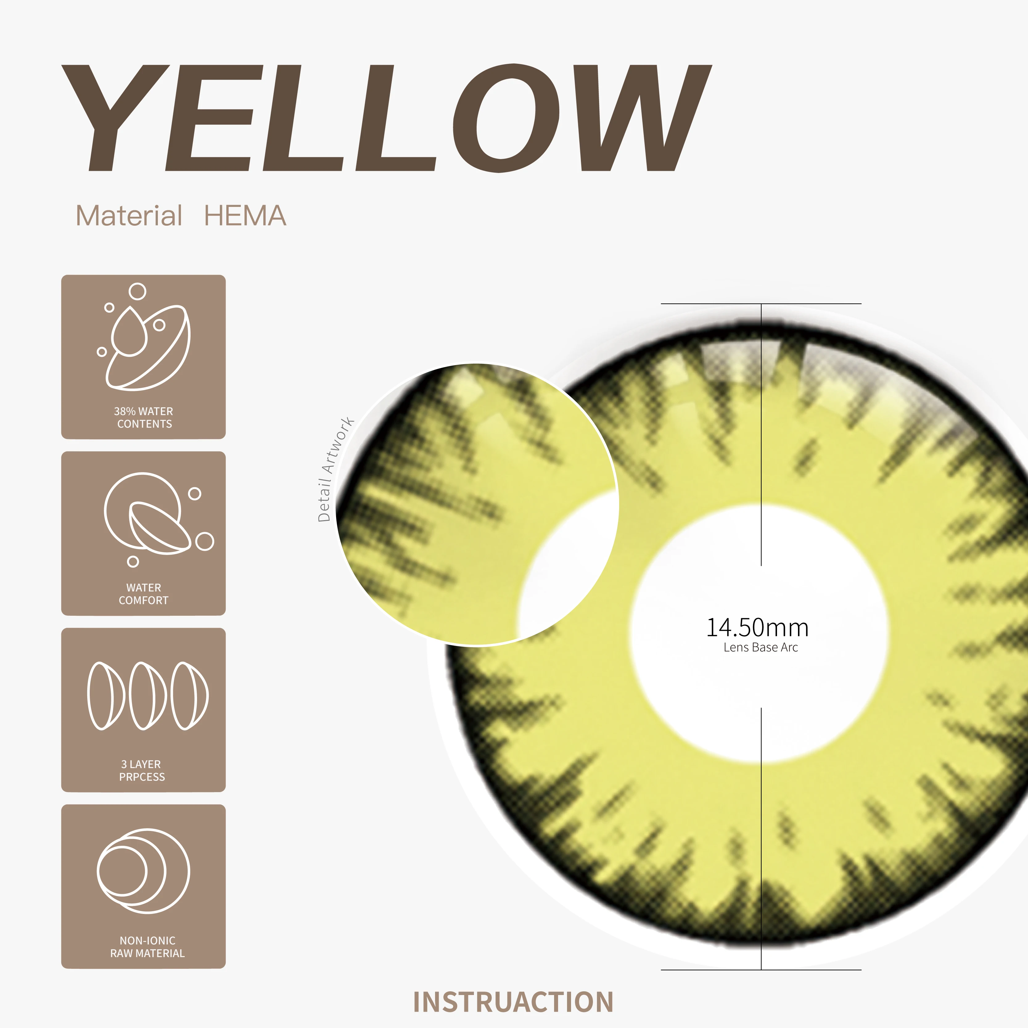 Custom Colorful Cute New Beautiful Style Eye Lenses Color Contact Lens,Wholesale Yearly Fashion Eye Lenses Color Contact Lens//