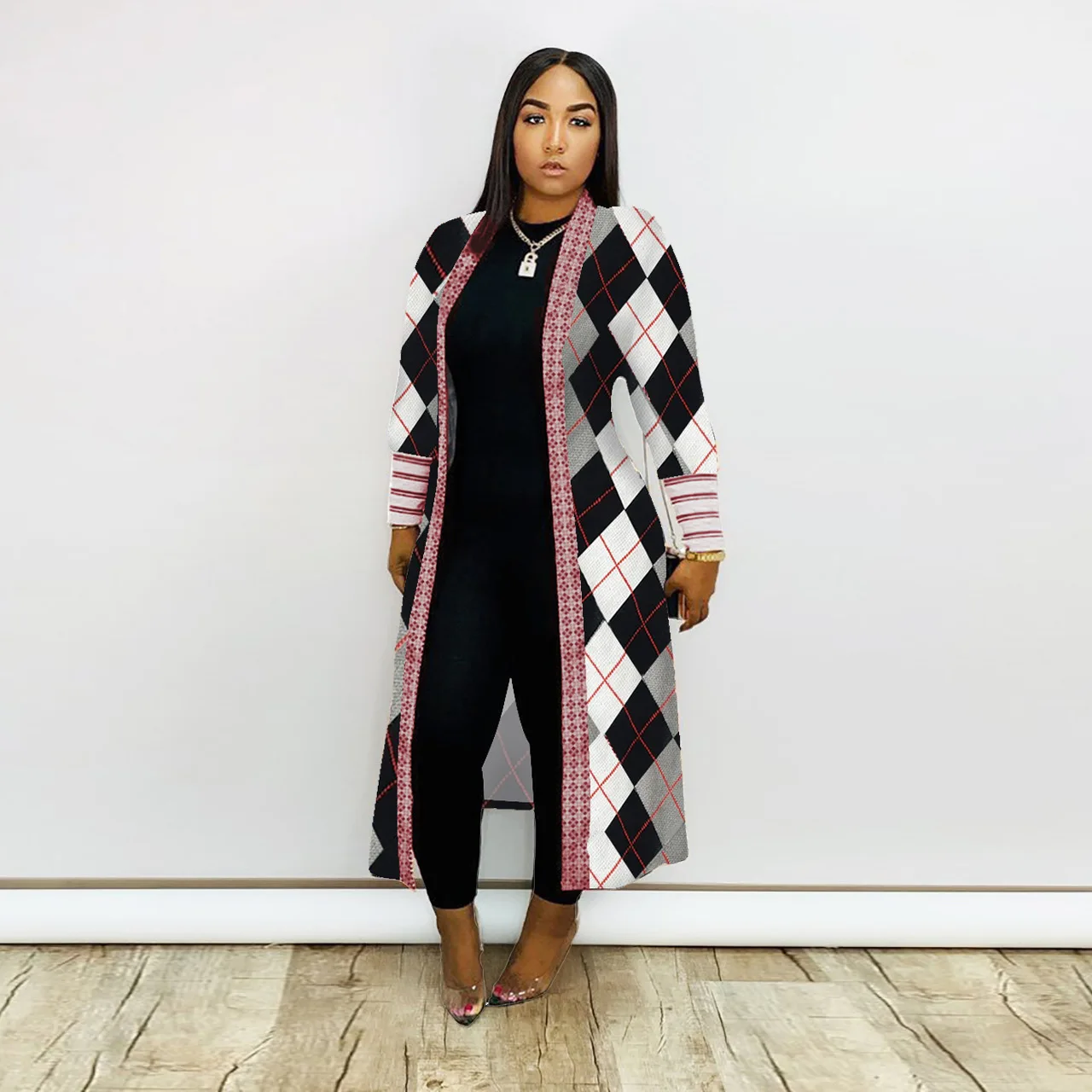 
Fashion fall Winter Women casual printing long sleeve girls Jackets Coats overcoat clothes 