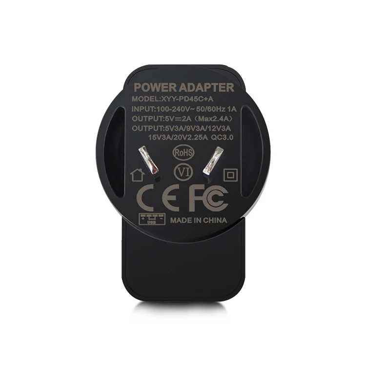 
45W Type C Quick Charger Au Plug Qc3.0 Fast Travel for Phone Usb Charge 3.0 Adaptor Qc Wall Usb-C Type-C Pd Power Adapter 