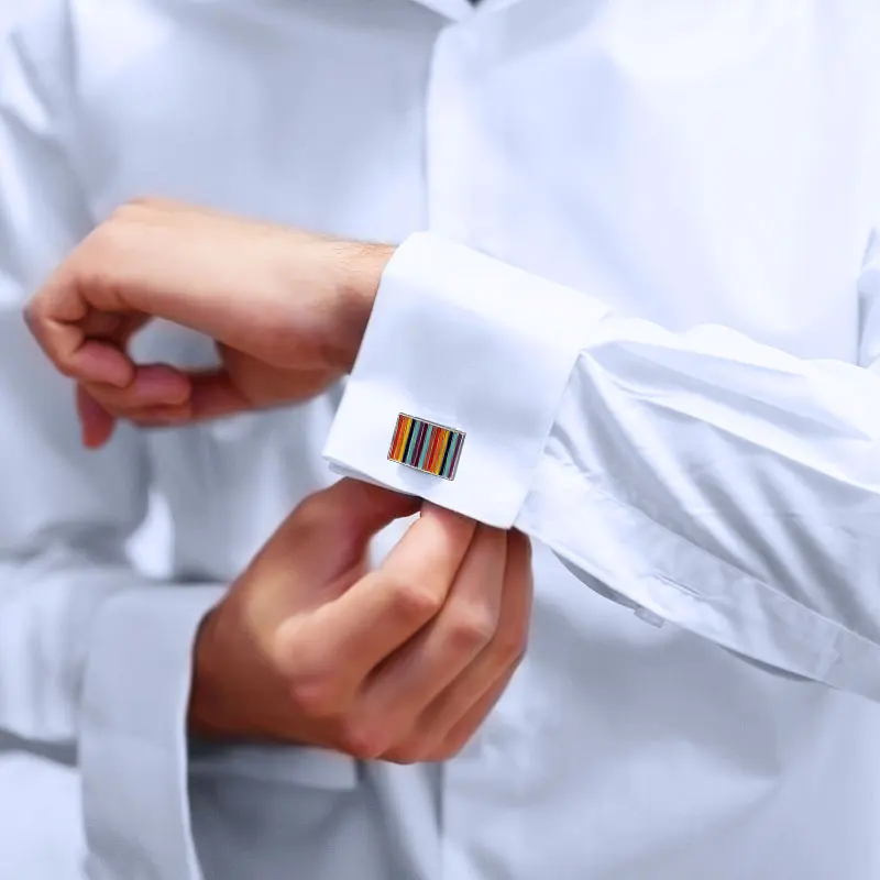 
Fashionable French Bouton Cuff Links Square Quality Wedding Gold Color Cufflinks 