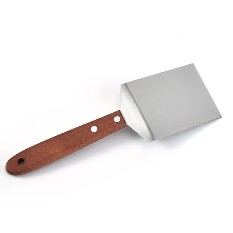 BBQ Grilling Pizza Pancakes Steak Spatula Stainless Steel Cheese Shovel Cake Flipper for Flat Top Griddle
