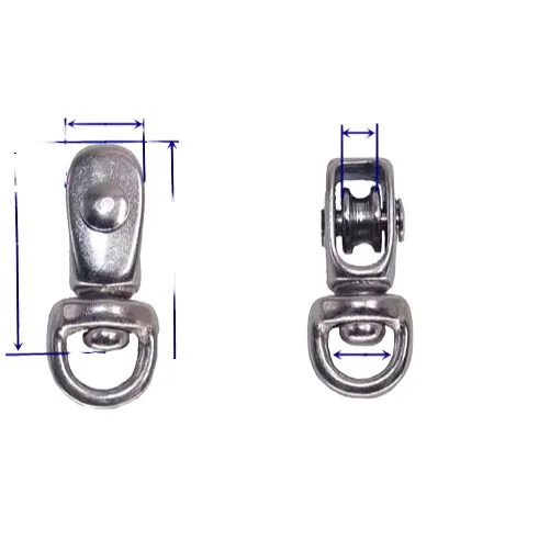 Single and double movement pulley cast iron zinc copper galvanized cast iron rotary lifting pulley can be customized packaging