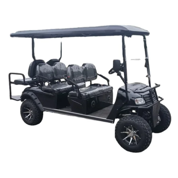 4x4 electric or gas powered 6 seater hunting golf cart with 4wd and four wheel drive