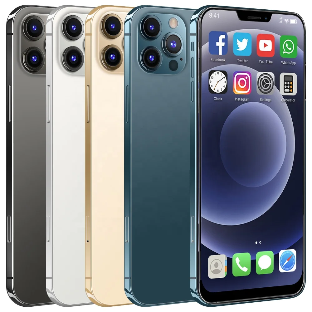 Новый смартфон i12promax Android с экраном 6,7 дюйма челки смартфон 4 + 64 ГБ настраиваемый мобильный телефон