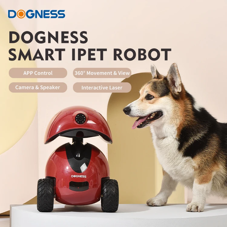 Dogness New Design Wholesale Automatic Dog Companion Robot Intelligent Wifi Camera Cat Ipet Robotic Toy with Microphone