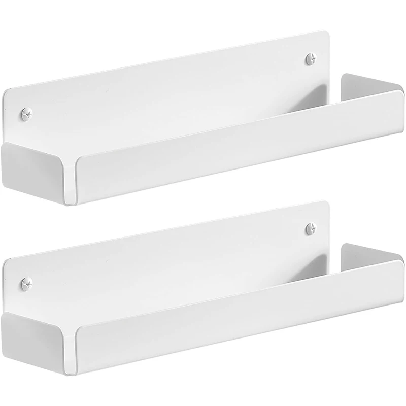 Custom White Bathroom Wall Acrylic Shelves Hanging Display Racks Photo Frames And Book Home Decor Storage Racks