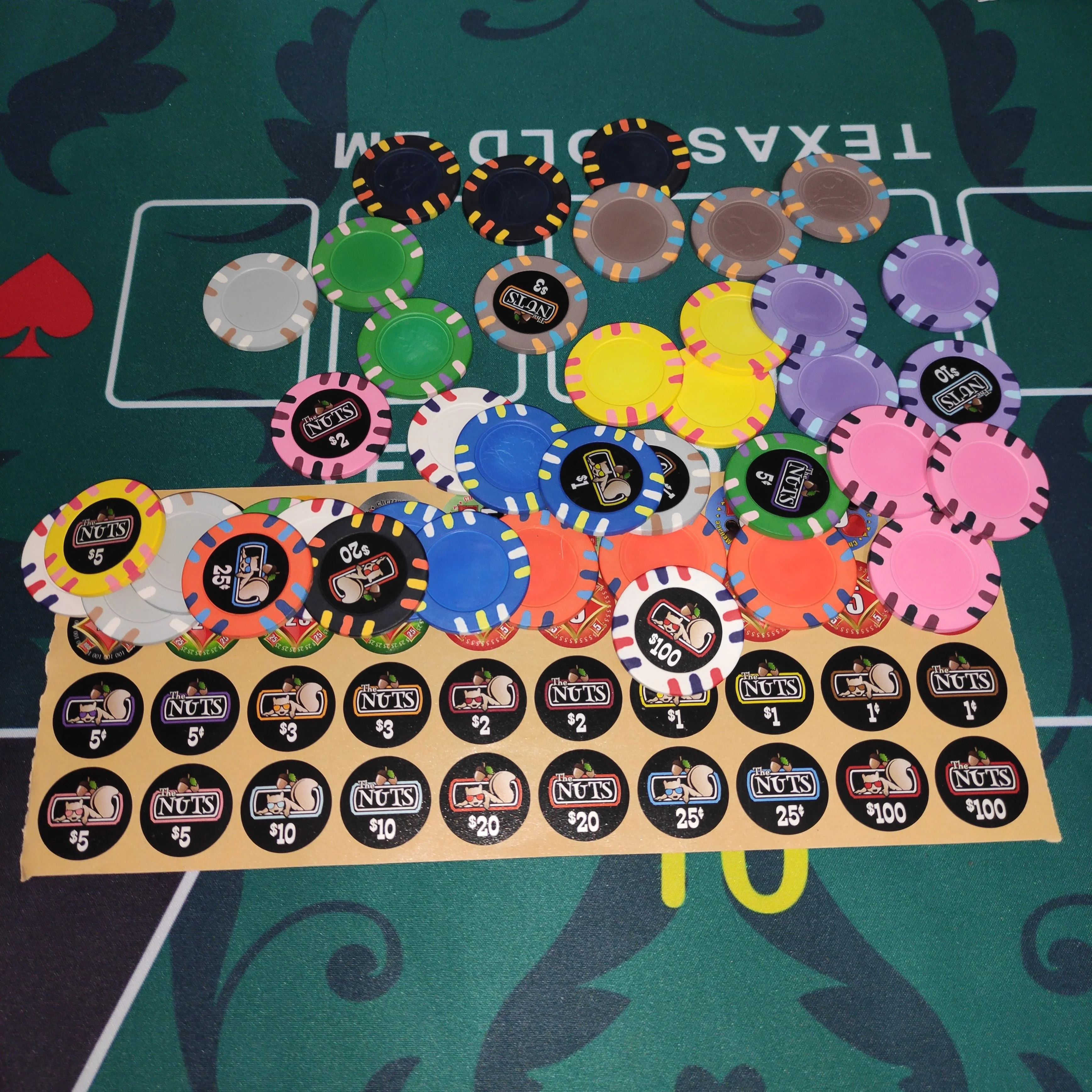 Sublimation hybrid  ceramic poker chip with 25.8MM sticker inlay