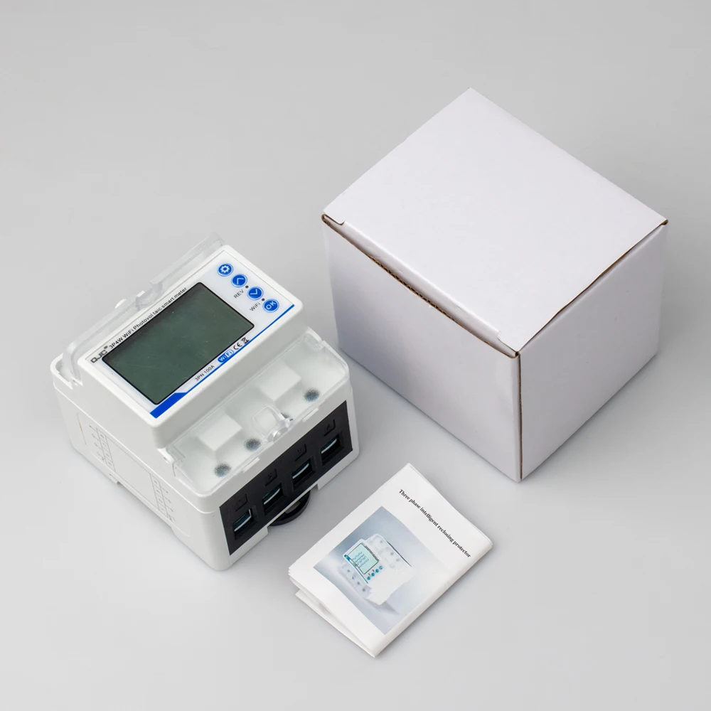 QJC  solar power bidirectional metering WiFi Phototaic smart meter Tuya WiFi 3P Photovoltaic 3Phase Meter
