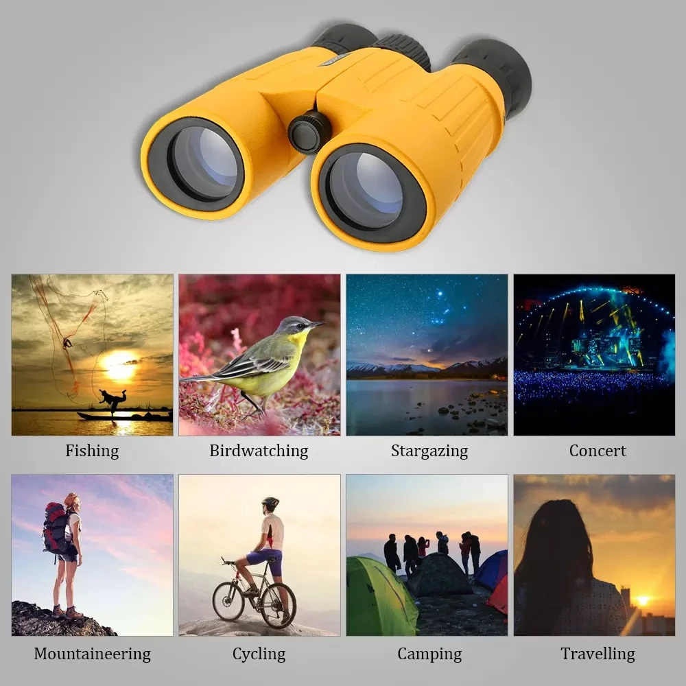 10x30 High Power Easy Focus Waterproof Outdoor Compact Binoculars Telescope with Clear Low Light Vision