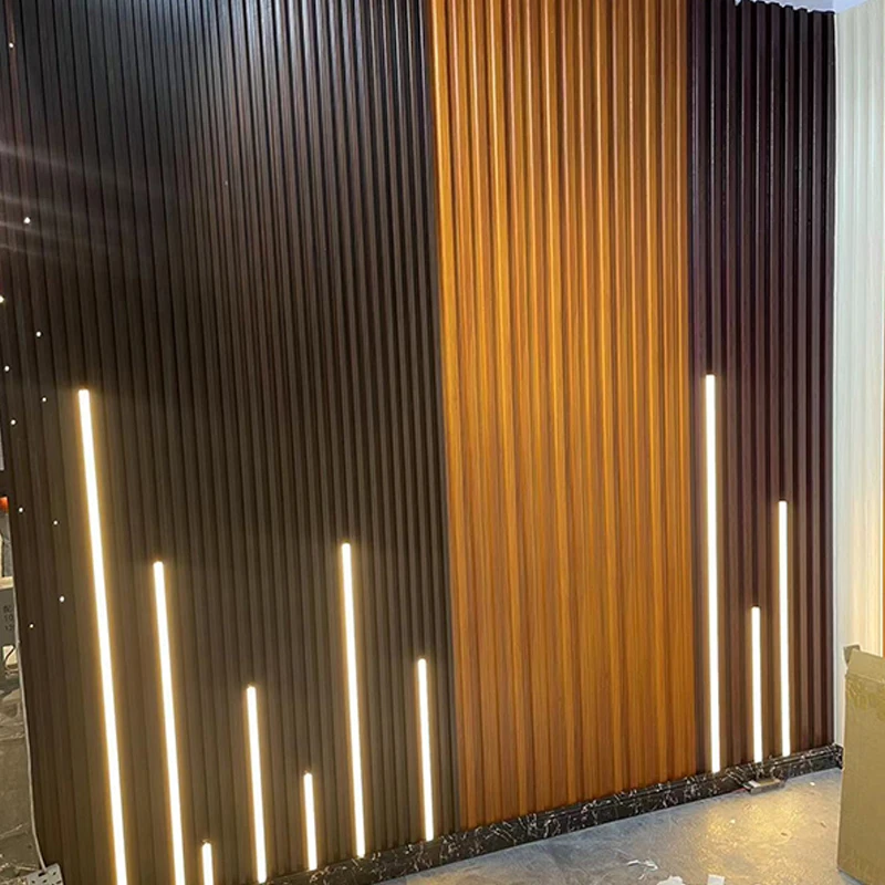 colorful wpc wall panel wall decorations interior  easy installation anti-scratch wpc wall cladding