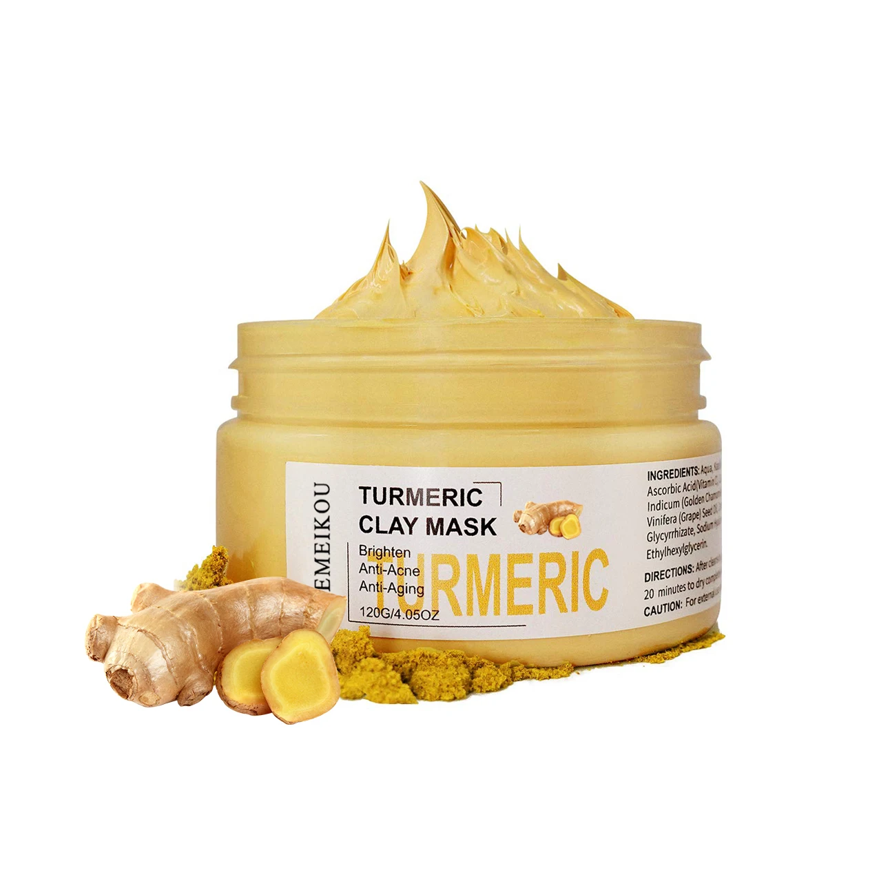 New arrivals beauty 100% Natural Handcrafted Face Mask Turmeric Healing Betonite Powder Clay Mask