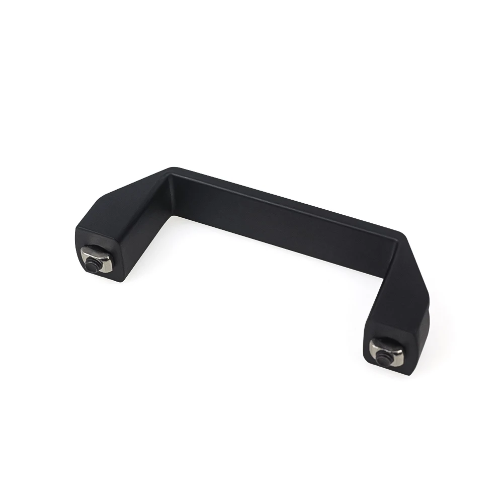 china manufacturer 120mm Black Aluminum handle Furniture cabinet handles for T slot aluminum profile extrusion door and window