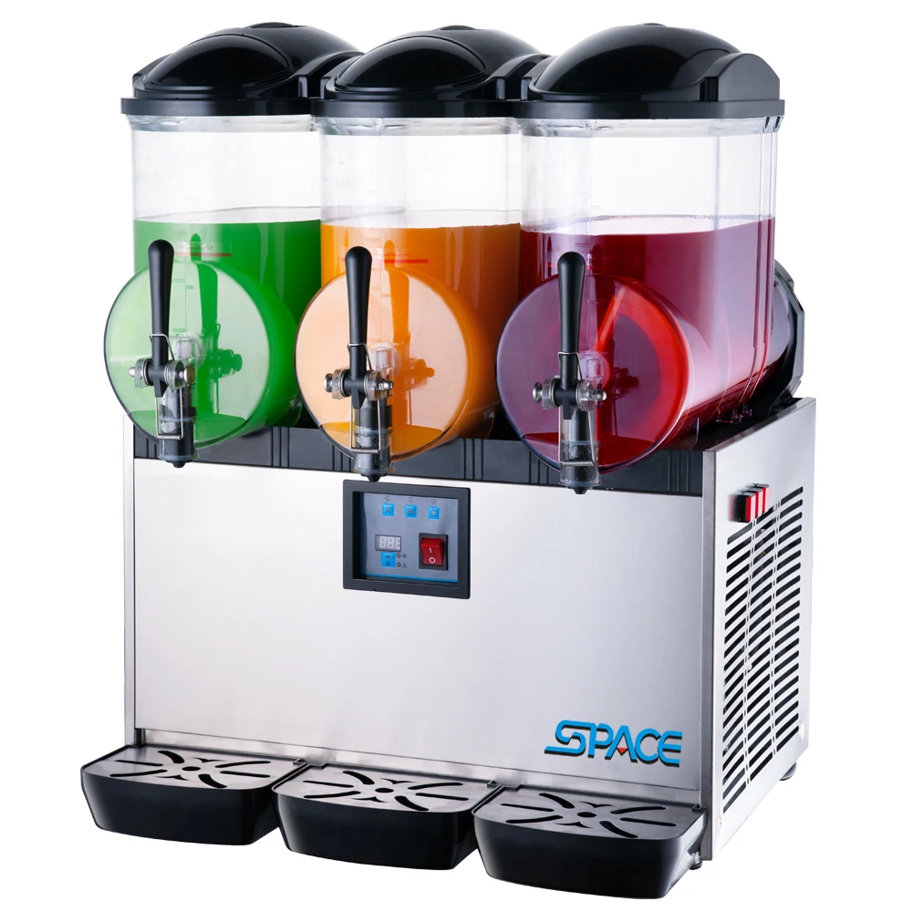 110V Slushy Machine 45L  Margarita Frozen Drink Machine Triple Bowl