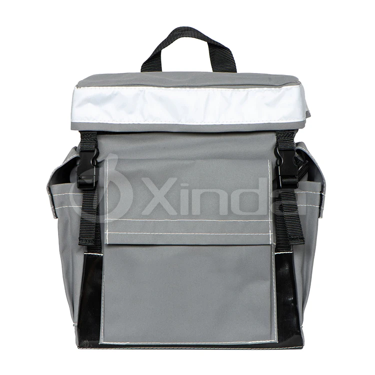 Factory Flap Top Canvas Miner Crib Bag Rugged Mining Tool Backpack with Reflective Strip