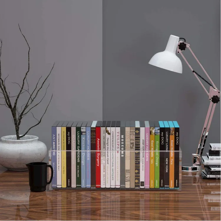 Простой акриловый прозрачный контейнер для хранения DVD/CD Настольный 2 упаковок брошюр игровых видеоигр