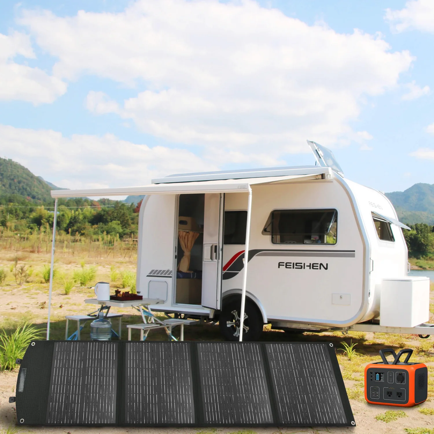 120W Unisex Fashion Foldable Sports Bag Supply Charging Waterproof Travel Hiking Solar Panel Backpack Camping For Men And Women