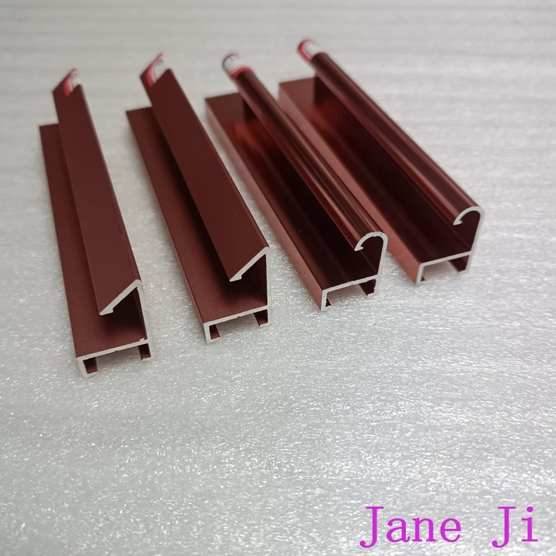 Brushed Coral Red Anodized Aluminum Picture Photo Frame Profiles