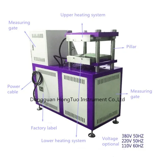 Hydraulic Plate Vulcanizer Press Machine Lab Rubber Small Flat Vulcanizer Molding Test Equipment DH-FV-01