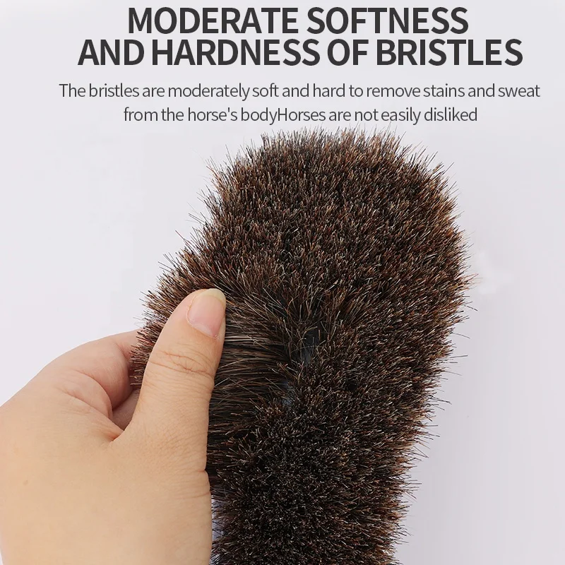 Factory Wholesale Custom Logo Horse Hair Sisal Horse Grooming Brush
