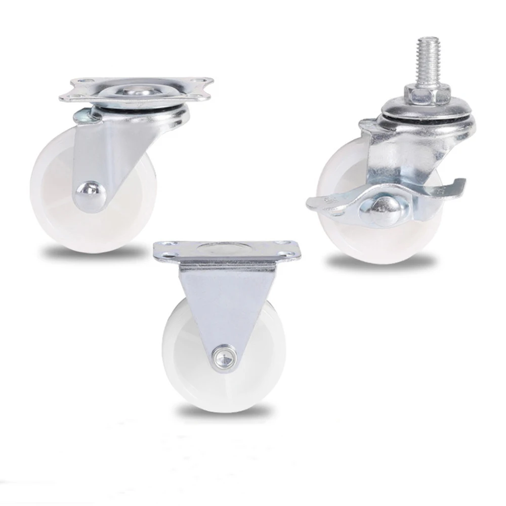 1/1.5 дюймов поворотный подшипник ролики шарнирного соединения верхней пластины стволовых рицинус колеса тележки с тормозом оцинкованный поворотные ролики