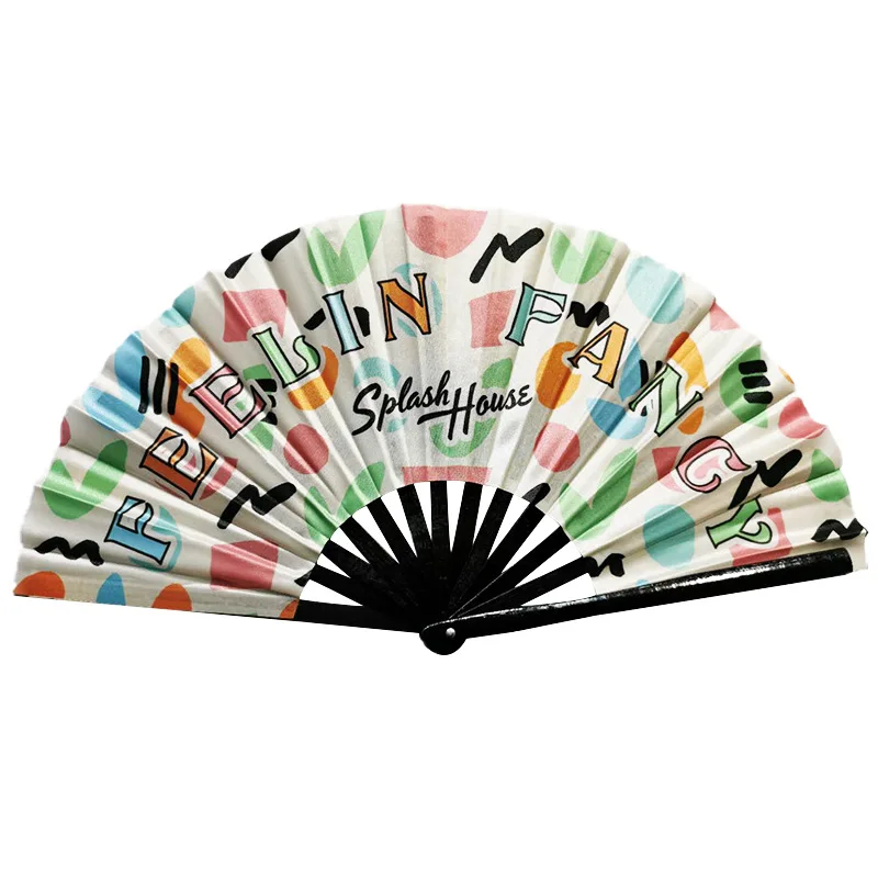 Достаточный запас, большой ручной вентилятор, черные пластиковые большие вентиляторы, бамбуковые складные вентиляторы для продажи