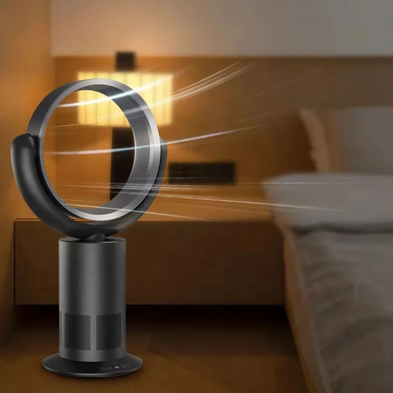2024 hot modern luxury indoor smart appliance Remote control timed 1-9 hours swing air cooling bladeless table fan