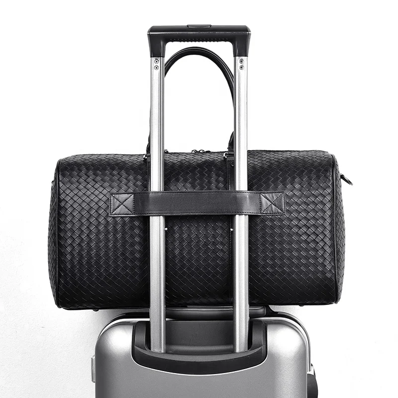 Unisex Luxury  Waterproof Custom Leather Travelling Business Duffle Tote Bag