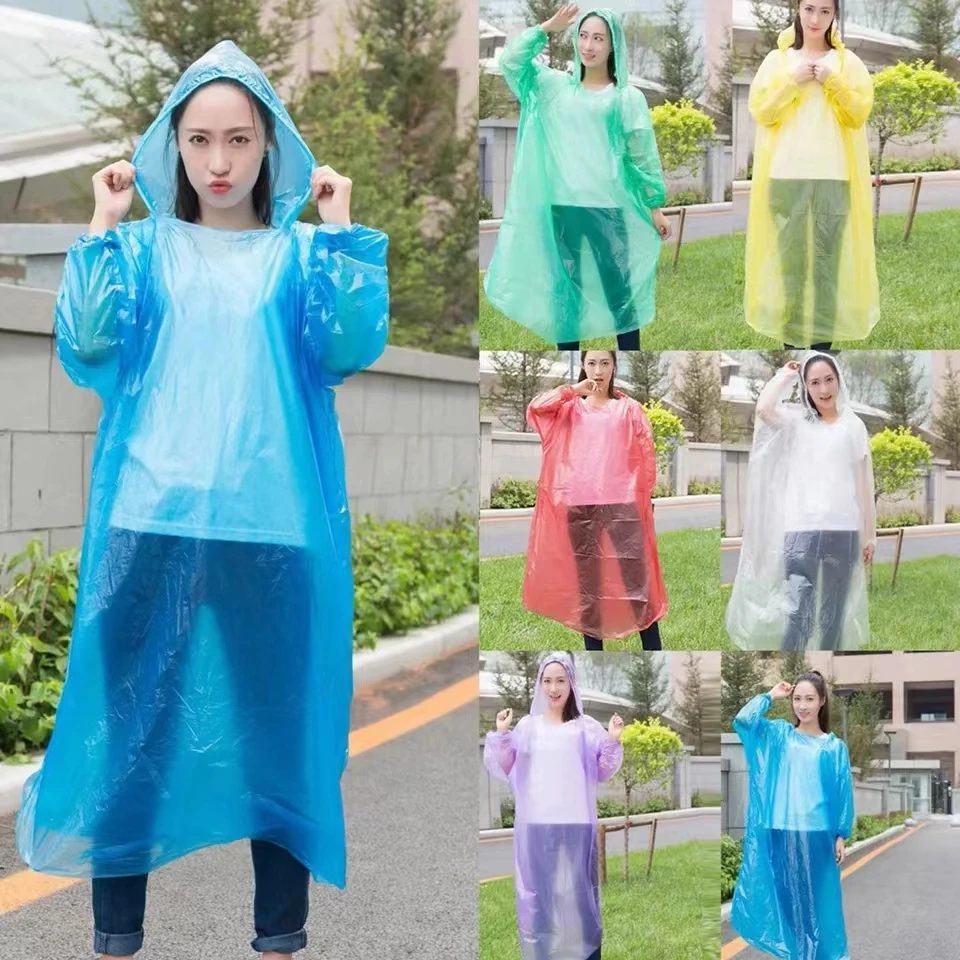 KWS Wholesale Custom Portable Disposable Adult Raincoat