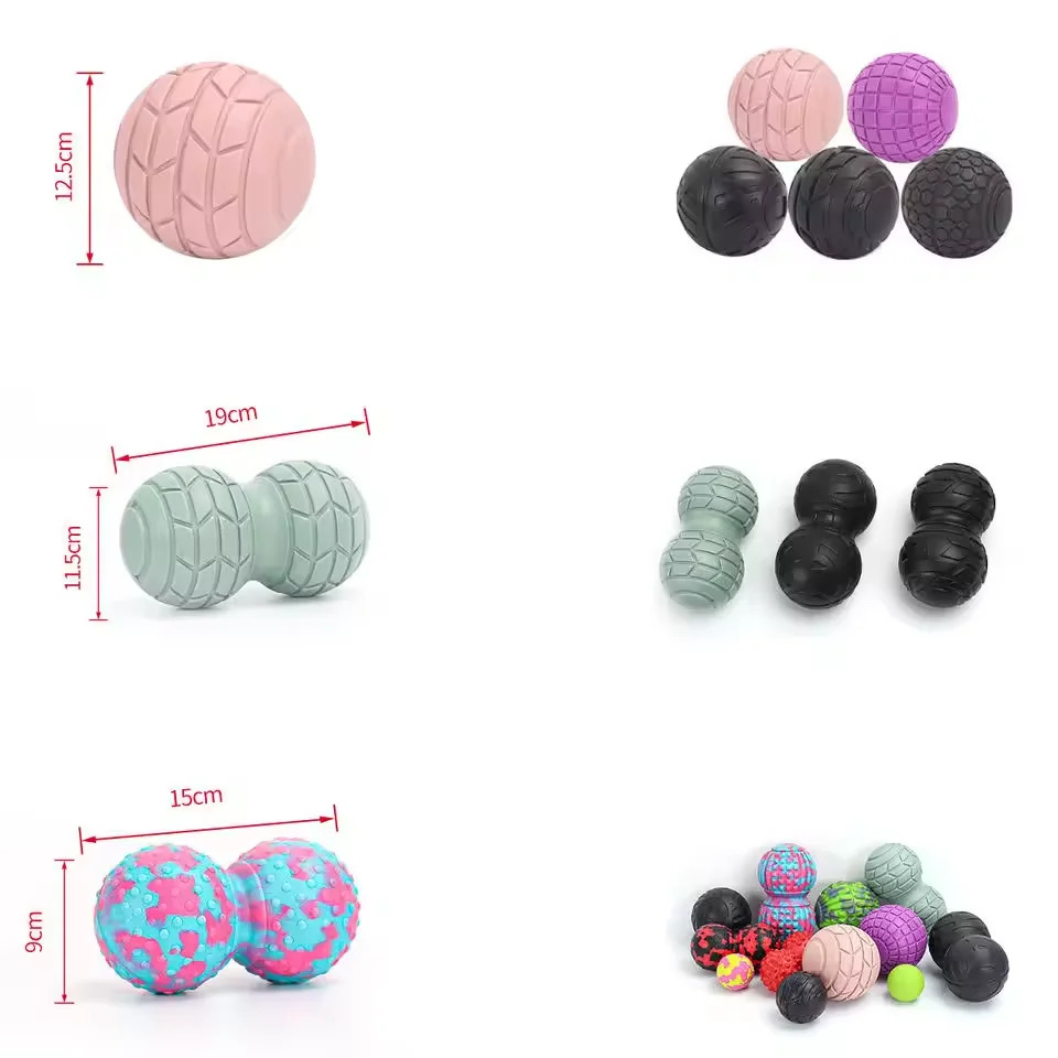 FITNESS Peanut Massage Ball Double Lacrosse Massage Ball & Mobility Ball Deep Tissue Massage Tool for Muscle Relaxer