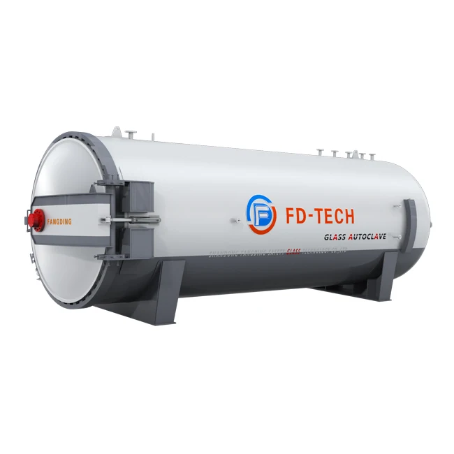 Large flat glass laminated production machine autoclave