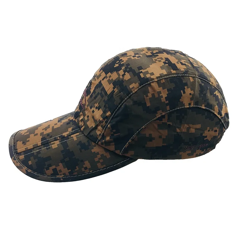 Hot selling foldable custom logo Anti-UV reversible  caps outdoor hats for hiking