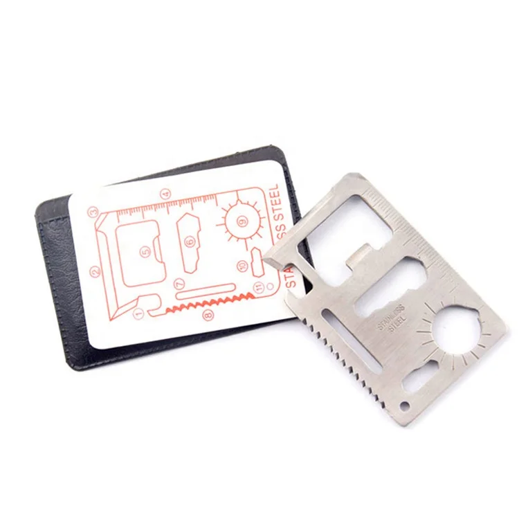 Outdoor camping multi tool card knife multi function card tool 11 IN 1 survival card multi tool