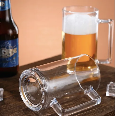 Wholesale 406ml Beer Steins Home Party Bar Right Angle Handle Glassware