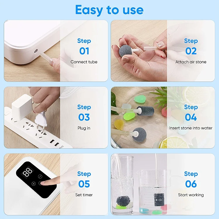 Household Ozone Generator for Air Water Effective in Removing Pesticide Residues Killing Bacteria for Vegetable Washers