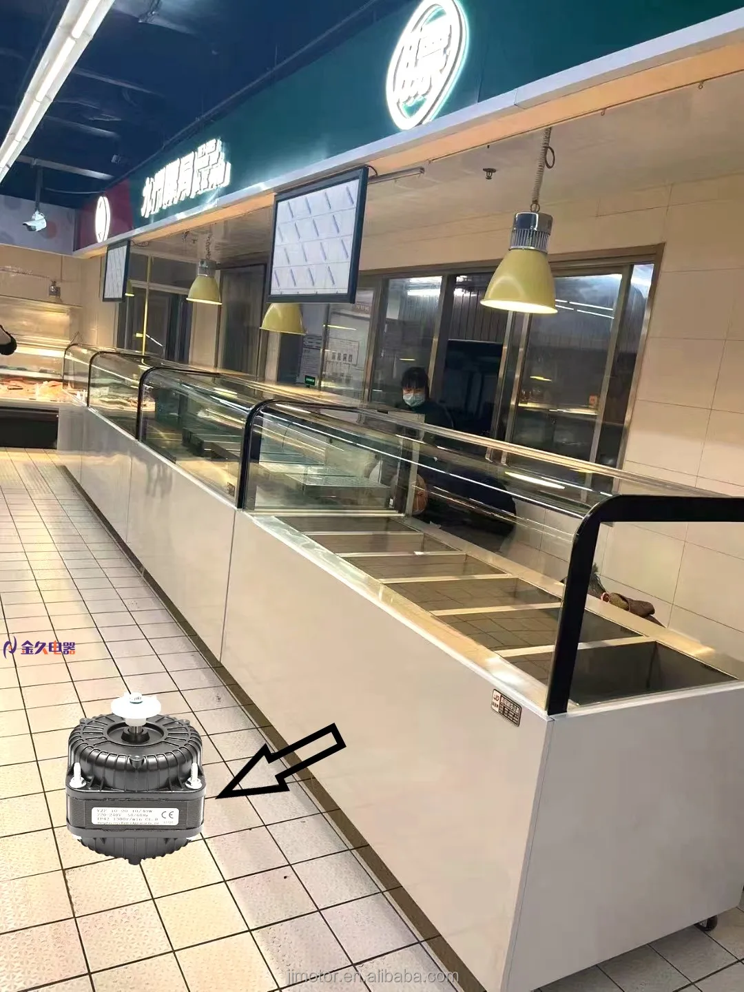 Best selling 10W Copper Wire Refrigerator Condenser Square Shaded Pole Fan Motor YZF10-20