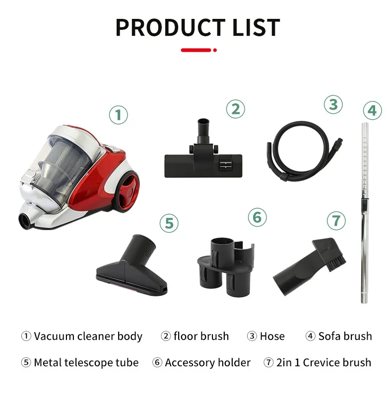 Powerful 3.5L Vacuum Cleaner Motor 1800w Canister Vacuum Cleaner Home Use Cyclone Canister Corded Vacuum Cleaner