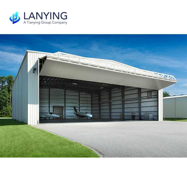 Commercial steel structure prefab airplane aircraft hangar