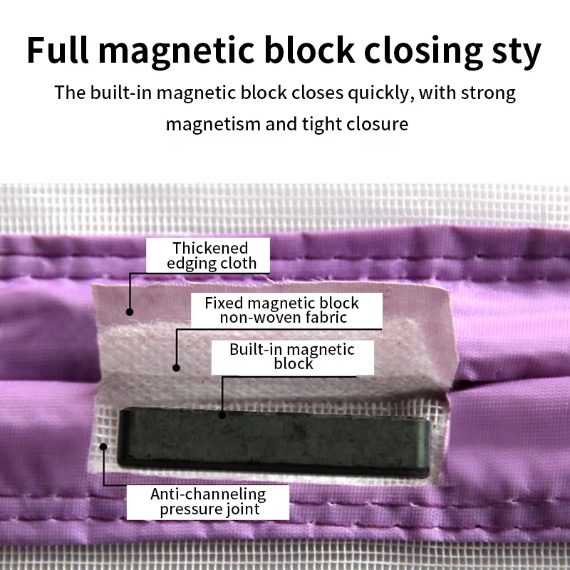 2024 Hot Selling Kitchen Mosquito Net Door Curtain with Magnetic Screen Mosquito Net Door Net