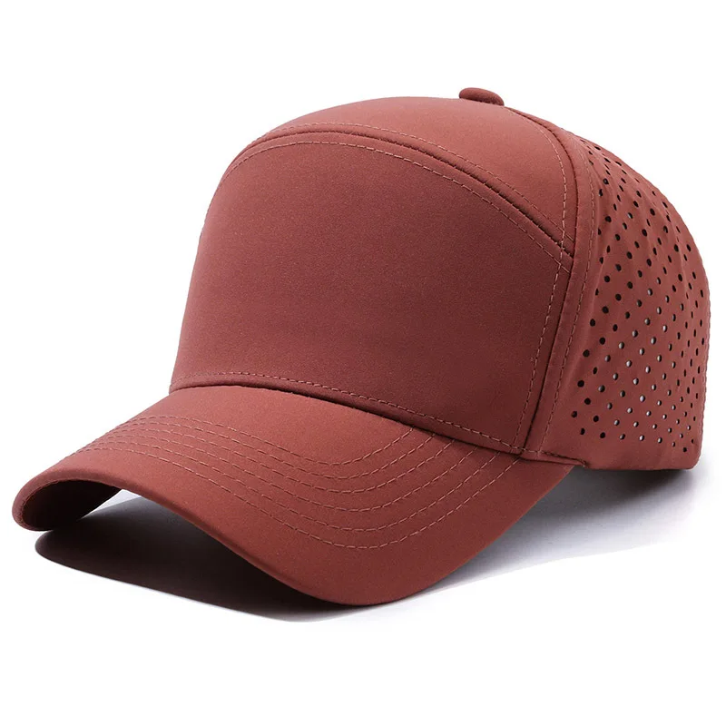New High Quality Mesh Quick Drying Baseball Cap Seven Panel Sun Hat OEM Low MOQ Custom Logo Caps For Unisex