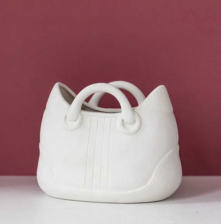 Red Envelope Vase Wide Mouth Ceramic Creative Nordic For Home Living Room Flower Arrangement Simple Style Decor Ornaments