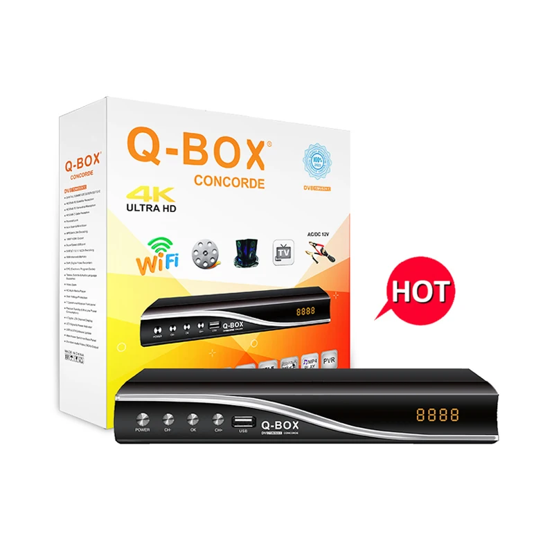 Q-BOX CONCORDE HD Digital DVBC Decoder for Encrypted  with Dexin CAS 2023 hot