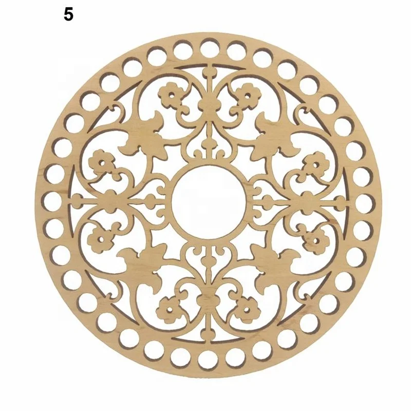 Wood base bottom crochet knitting yarn storage basket craft supplies bulk wood chips