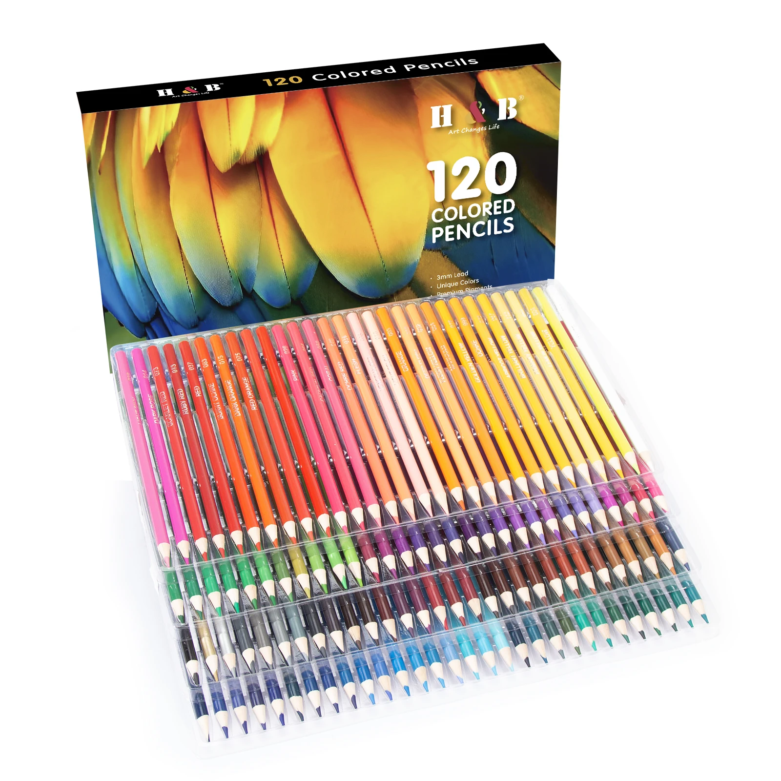 school supplies custom 72/120 colors PP box oil color pencil