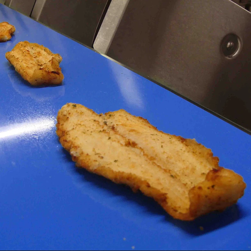 Blue PU food conveyor anti-stick oil resistant food grade conveyor belt PU easy to clean food grade conveyor belt