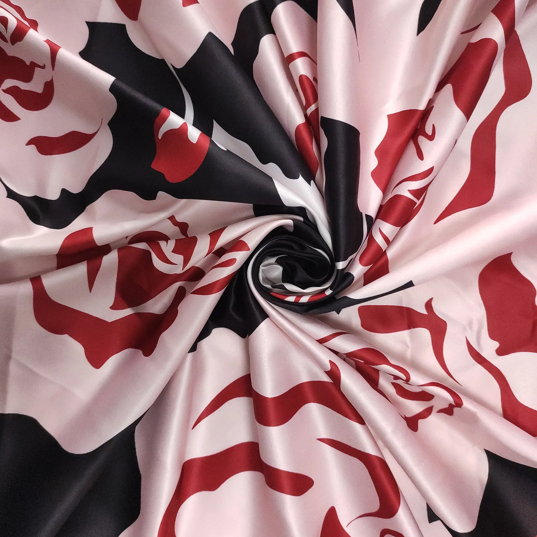 
Hot sale printed polyester satin material silk polyester satin emboss fabric for dress 