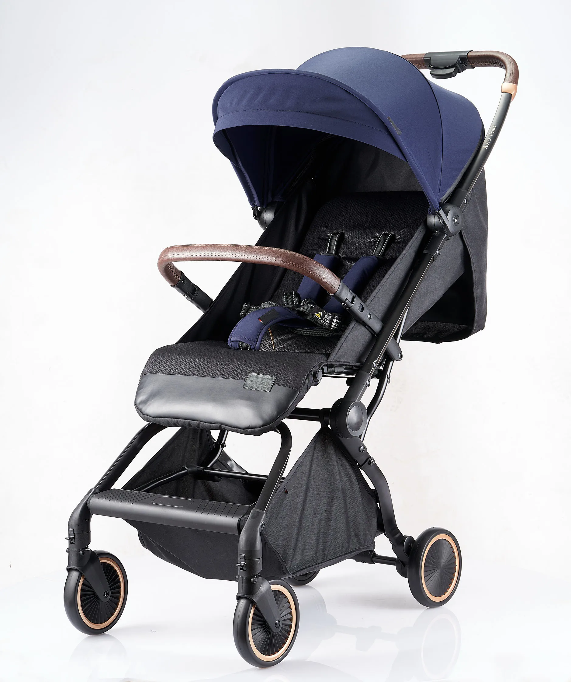 Aluminum alloy portable foldable one hand easy fold light baby stroller automatic folding stroller for doll