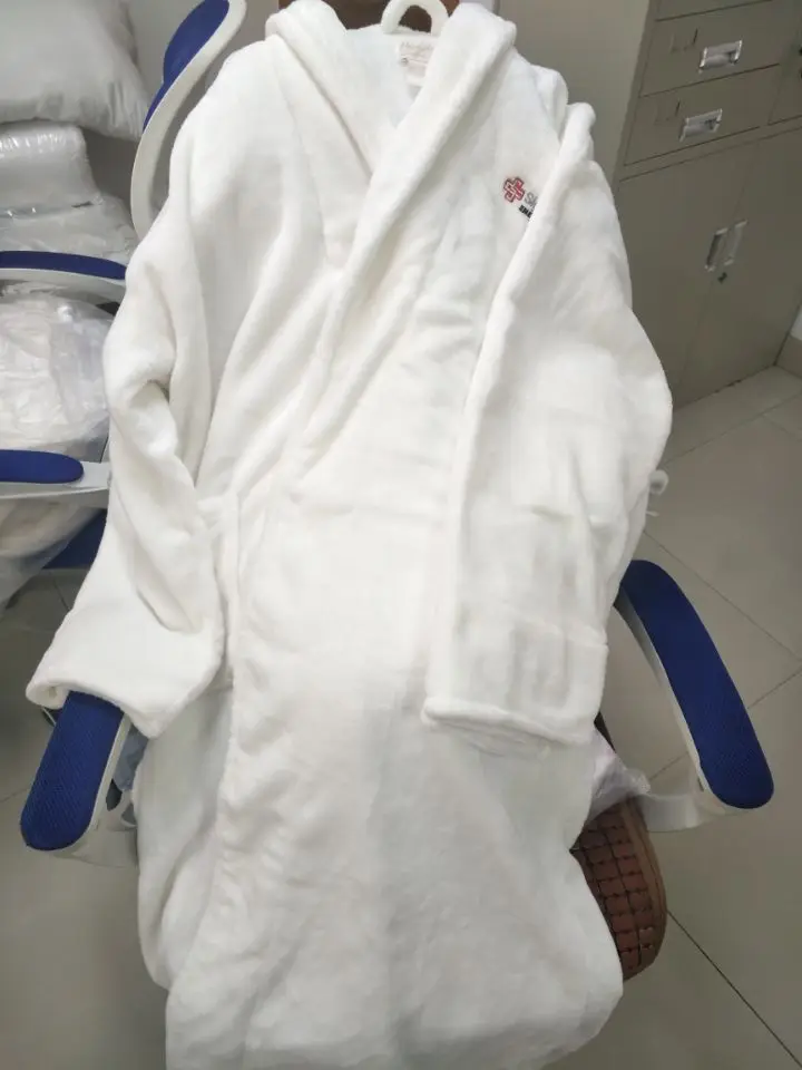 Women Full Length Shawl Collar Microfiber Bathrobe Soft Fleece SPA Robe for Winter