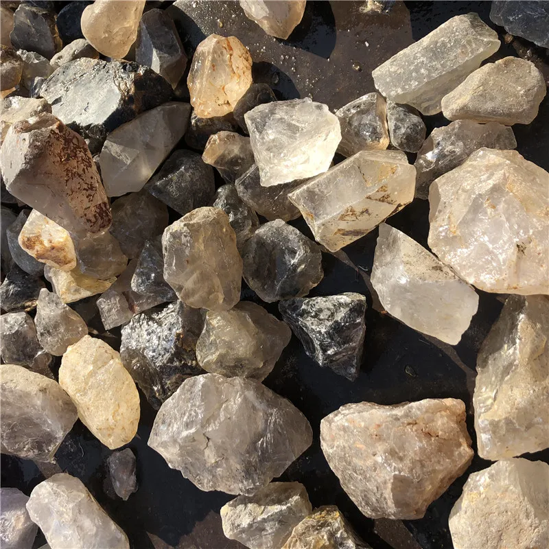 Natural rock smoky crystal quartz rough stone pieces raw crystal quartz