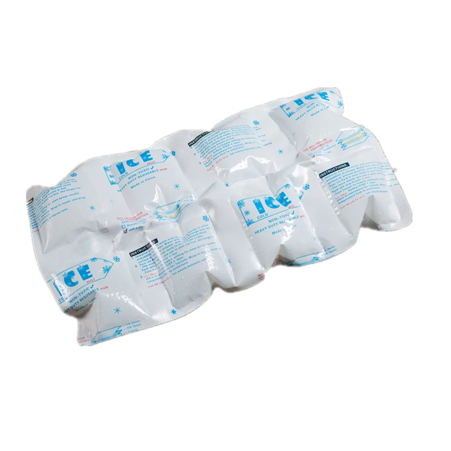 Reusable flexible water immerse soak ice pack for transporting fresh food slim thin dry ice gel pack